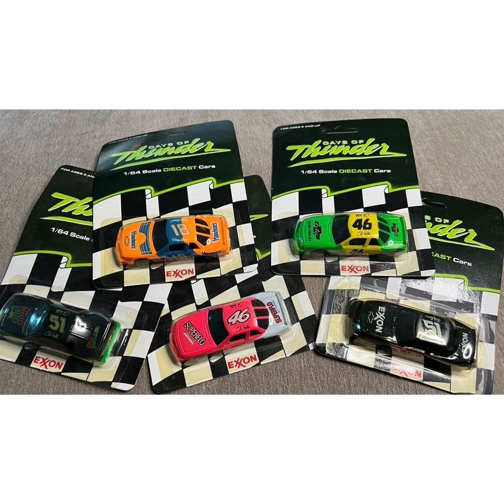 Vintage Days of Thunder 1:64 scale die-cast promotional cars- complete set